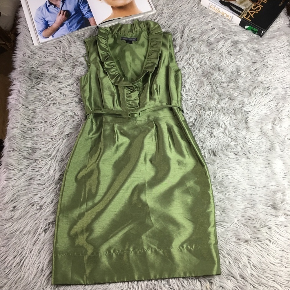 Pistachio Satin Occasion Dress | Y2K Jessica Howard Wedding Guest Midi